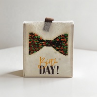 Sac cadeau d'anniversaire à sequins réversibles en feutre non tissé avec fond à soufflets et poignées pour décoration de fête