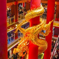 Grandes sculptures d'animaux en résine pour intérieur, dragons chinois, artistiques, sur mesure, taille ajustable, pour célébrations festives