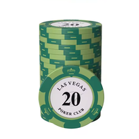 Jetons de poker en argile de luxe modernes de 14 g, qualité casino, portables, durables, lavables, pour Texas Hold'em, Mahjong, jeux à domicile