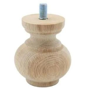 Pie de madera de nogal de forma clásica y moderna para muebles Tornillo 75x80 para mesas Gabinetes Sofás Hoteles y cocinas - Product Image 1