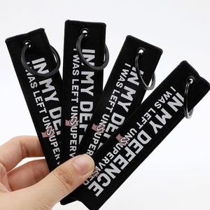 Porte-clés en tissu personnalisé avec logo tissé et slogan amusant pour accessoires et cadeaux originaux – Vente en gros - Product Image 4