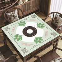 Tapis de bain antidérapant en boue de diatomée douce à motif de tuiles de mahjong chinoises traditionnelles, motif caractère porte-bonheur « Fa », paillasson d'entrée