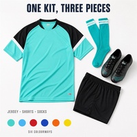 IEFiEL Ensemble d'arbitre de football deux pièces pour homme, tenue de survêtement de football, t-shirt à manches courtes et short, 100 % polyester