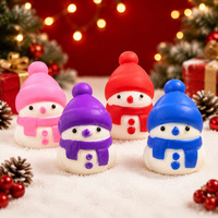 Nouveau jouet à presser en caoutchouc anti-stress et anti-agressivité, en forme de sapin de Noël du Père Noël, mignon, boîte surprise, ornement de bureau, en boîte, pour l'exportation