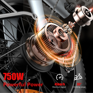 KIXIN-Bicicleta eléctrica plegable de 20x4 pulgadas para Ciudad, bicicleta eléctrica de montaña de 30mph y 750 vatios con freno de disco, voltaje de 48V, disponible en EE. UU., 750W, <span class=keywords><strong>Fatbike</strong></span> - Product Image 5