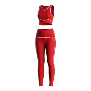 Conjunto Deportivo Minimalista para Mujer, Top Corto sin Mangas Elástico y Ligero y Leggings para Gimnasio - Product Image 1