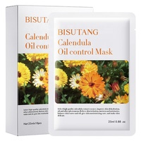 OEM 10 pièces/boîte Masque facial hydratant à l'extrait de contrôle du sébum Mascarillas Faciales Masque facial en feuille végétale