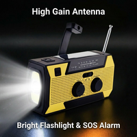 Radio Meteorológica Multifunción para Tormentas, Batería de Alta Capacidad de 5000 mAh, Linterna LED, Alarma SOS, Altavoz Interno