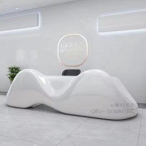 Muebles Comerciales, Mostrador de Recepción con Impresión Personalizada, Diseño de Mostrador de Recepción de Oficina Moderno OEM ODM - Product Image 4