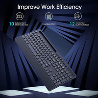 Clavier d'ordinateur de bureau personnalisé très vendu, clavier ergonomique sans fil 2,4 G USB pleine taille avec souris et support de téléphone