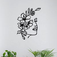 Art mural en métal islamique, décoration de la maison, métal doré créatif, intérieur de dame, accessoires modernes, décoration de la maison, Art