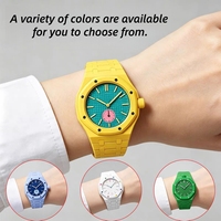 Kit de Modificación de Caja y Correa de Reloj Biocerámico para Reloj de Bolsillo AP*SWATC Royal Pop para Hombre y Mujer, Correa de Pulsera Impermeable