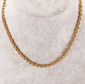 不锈钢 2MM 3MM 4MM 5MM扭曲粗链子项链分层男女金绳链项链 - Product Image 6