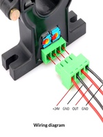 Sensor Arus DC Hall Tipe Split-Core, Transmitter Arus AC 200-2000A Tipe Terbuka 420mA Model K6D Untuk Penggunaan Dalam Ruangan
