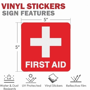 Autocollant de signe de premiers secours réfléchissant matière plastique vinyle résistant à l'eau et à <span class=keywords><strong>la</strong></span> poussière pour usage domestique à l'hôpital - Product Image 6