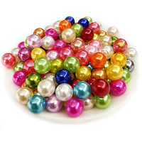 Perles en plastique ABS blanches nacrées, colorées et assorties, de 4, 5, 6, 8, 10 mm, en vrac (500g/sac), avec trou, pour la confection de robes, sacs, bijoux et colliers