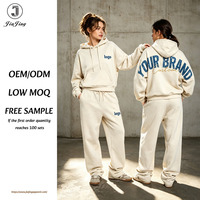 Ensemble de survêtement personnalisé : Sweat à capuche imprimé effet vieilli et pantalon large en molleton premium – Fournisseur