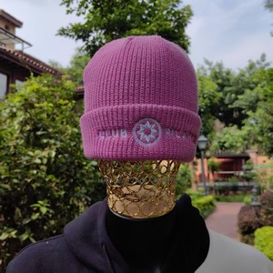 Bonnets en <span class=keywords><strong>cachemire</strong></span> uni OEM <span class=keywords><strong>Bonnet</strong></span> tricoté avec logo brodé personnalisé Bonnets d'hiver en laine mérinos 100% laine et <span class=keywords><strong>cachemire</strong></span> pour unisexe - Product Image 2