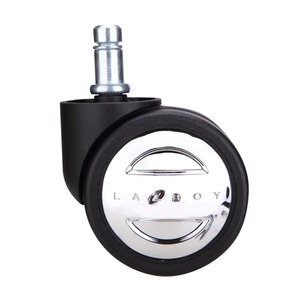 Ruedas giratorias de nylon silenciosas y ecológicas de 2.5 pulgadas (60 mm) con vástago de acero ajustable para silla de oficina y muebles de sala de estar - Product Image 2
