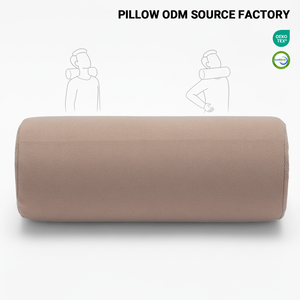 Oreiller cylindrique à poser sur le côté, prix d'usine, avec protection anti-acariens et matériaux écologiques - Product Image 1