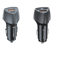 Chargeur de voiture rapide SUNDA QC3.0 PD 3.0 3 ports (USB + 2 Type-C) Charge écologique pour téléphone portable et écouteurs