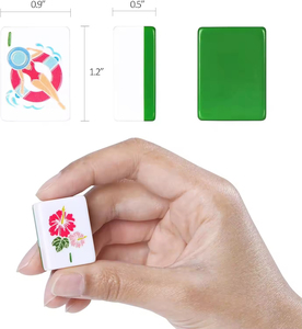 Jeu de tuiles de Mahjong américain, 160 tuiles vertes gravées avec accessoires et sac de rangement, ensemble de Mahjong pour débutants - Product Image 3