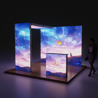 Boîte à lumière LED personnalisée Présentoir de stand d'exposition pour salon commercial publicitaire