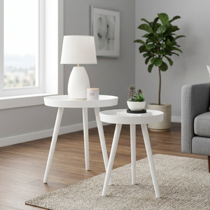 Mesa de Centro Redonda Moderna de Diseño Icónico, 20 Pulgadas de Altura, Mueble Decorativo para Sala de Estar - Product Image 2