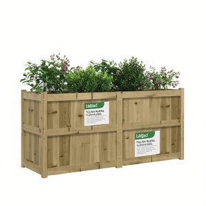 Fioriera da Giardino Lidjed 59.1x19.7x27.6 Pollici in Legno di Pino Impregnato Stile Rustico per Fiori Uso Esterno - Product Image 1