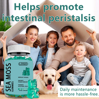 Gummies véganes personnalisées OEM à la mousse de mer, saveur fruitée, 60 unités, saveur baies, faible MOQ, supplément sous marque privée