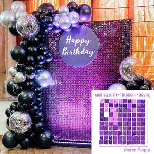 Decoration <b>Wall</b> Wedding Birthday <b>Plastic</b> Sequins <b>Wall</b> Backdrop Hanging Gold Silver Sequins <b>Wall</b> <b>Panels</b> - Product Image 4