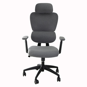 Chaise de bureau haut de gamme à dossier haut avec accoudoirs 5D, chaise ergonomique à double dossier pour bureau, chaise de bureau grise pour personnes de grande taille - Product Image 1