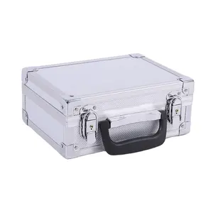 Multifunction hand mini metal aluminum makeup briefcase tool box