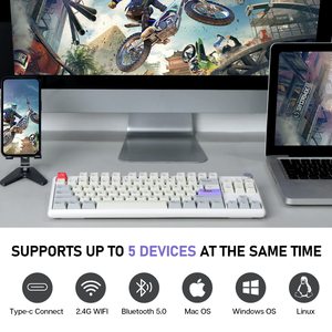 Teclado Mecánico Inalámbrico EPOMAKER <span class=keywords><strong>CIDOO</strong></span> ABM084 TKL, 2.4GHz USB, Interruptores Intercambiables en Caliente, Perilla RGB, para Juegos y Escritura, Compatible con Windows - Product Image 5