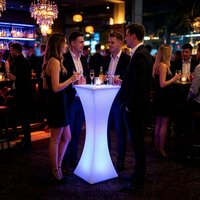 Table haute moderne CAIQI à LED rechargeable, lumineuse, étanche, pour discothèque, plage, hôtel, sous-sol