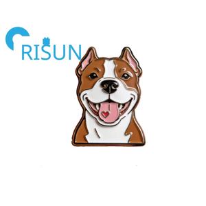 Broches de Esmalte Personalizados al por Mayor con Diseño de Perro <span class=keywords><strong>Pitbull</strong></span> <span class=keywords><strong>Americano</strong></span>, Insignias de Metal para Amantes de las Razas Caninas, Pin de Esmalte de <span class=keywords><strong>Pitbull</strong></span> - Product Image 2