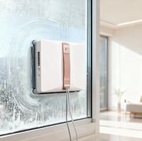 Robot de nettoyage de vitres commercial pour hôtels, forte aspiration, pulvérisation d'eau, télécommande, nettoyeur de vitres électrique automatique