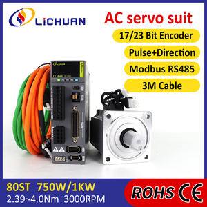 Lichuan STO ABZ 220V 4,5/5,8/4.6A 2500/3000RPM 2,39/3,2/4.0N. M Controlador de servomotor 750/1000/1001W Kit de controladores de Servomotor de CA - Product Image 2