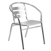Ensemble de 4 chaises de jardin en aluminium empilables, meubles d'extérieur, salle à manger, vente en gros, bon marché, livraison gratuite