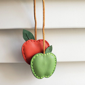 Vui tươi <span class=keywords><strong>Apple</strong></span> Shaped Keychain Mua sắm mini PU da táo túi quyến rũ Dễ Thương Trái cây túi quyến rũ - Product Image 5