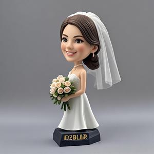 Gelin karakter modeli Bobble kafa bebek reçine el sanatları destek özelleştirilmiş simülasyon bir koleksiyon olarak kullanılabilir