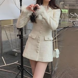 Commercio all'ingrosso di 2023 autunno nuova moda leggera di lusso temperamento di fascia alta celebrità lavorato a maglia di media lunghezza cappotti da donna - Product Image 4