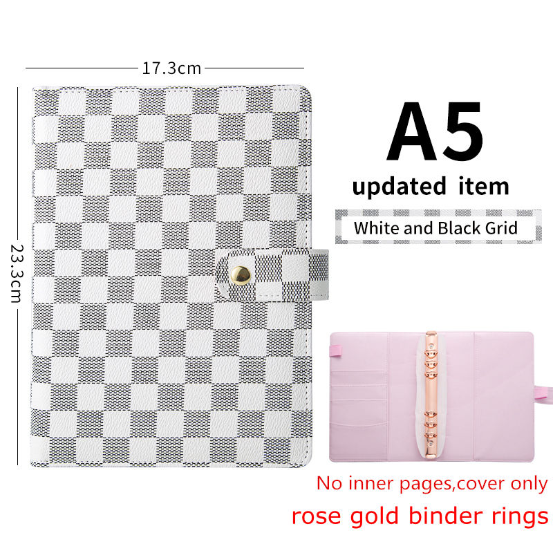 Raccoglitore bianco + rosa + oro rosa A5