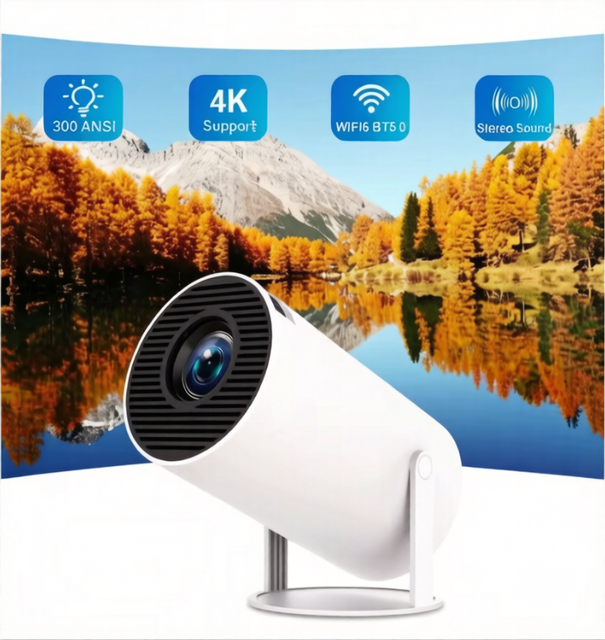 Projector HY300 Pro Android 11 Dual Wifi6 300ANSI Allwinner H713 BT5.0 1280*720P Home Cinema Outdoor Projetor