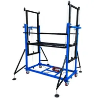 Plateforme élévatrice à flèche motorisée électrique, système de cadre d'échafaudage modulaire avec table de 1,35 x 0,75 m, équipement de travail en hauteur pour la construction