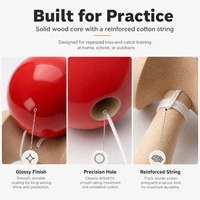 Anfänger-Kendama Großhandels-Starter-Set: Holzspielzeug mit Klebefarbe, leicht zu fangen, japanisches Geschicklichkeitsspiel mit Trick-Anleitung, individuelles Logo, OEM