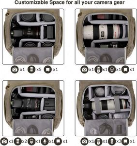 กระเป๋ากล้องตัวอย่างฟรี, กระเป๋ากล้อง DSLR SLR กันน้ำ, กระเป๋ากล้องถ่ายภาพป้องกันการโจรกรรม พร้อมช่องใส่แล็ปท็อปขนาด 15.4 นิ้ว - Product Image 3