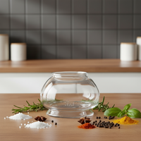 Pot à épices en verre transparent avec un grand volume, facile d'accès et de nettoyage, pour le rangement en cuisine, logo personnalisable