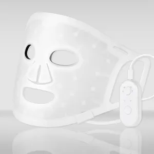 Masque de Photon LED à lumière infrarouge rouge, masque Facial de thérapie LED à la maison, masque Facial de thérapie LED en Silicone