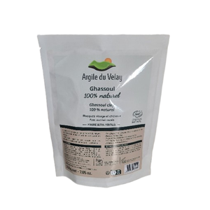 Polvo de Ghassoul 100% Natural 200G para Limpiar y Secar la Piel del Cuello y Rostro, Pasta de Arcilla - Product Image 1